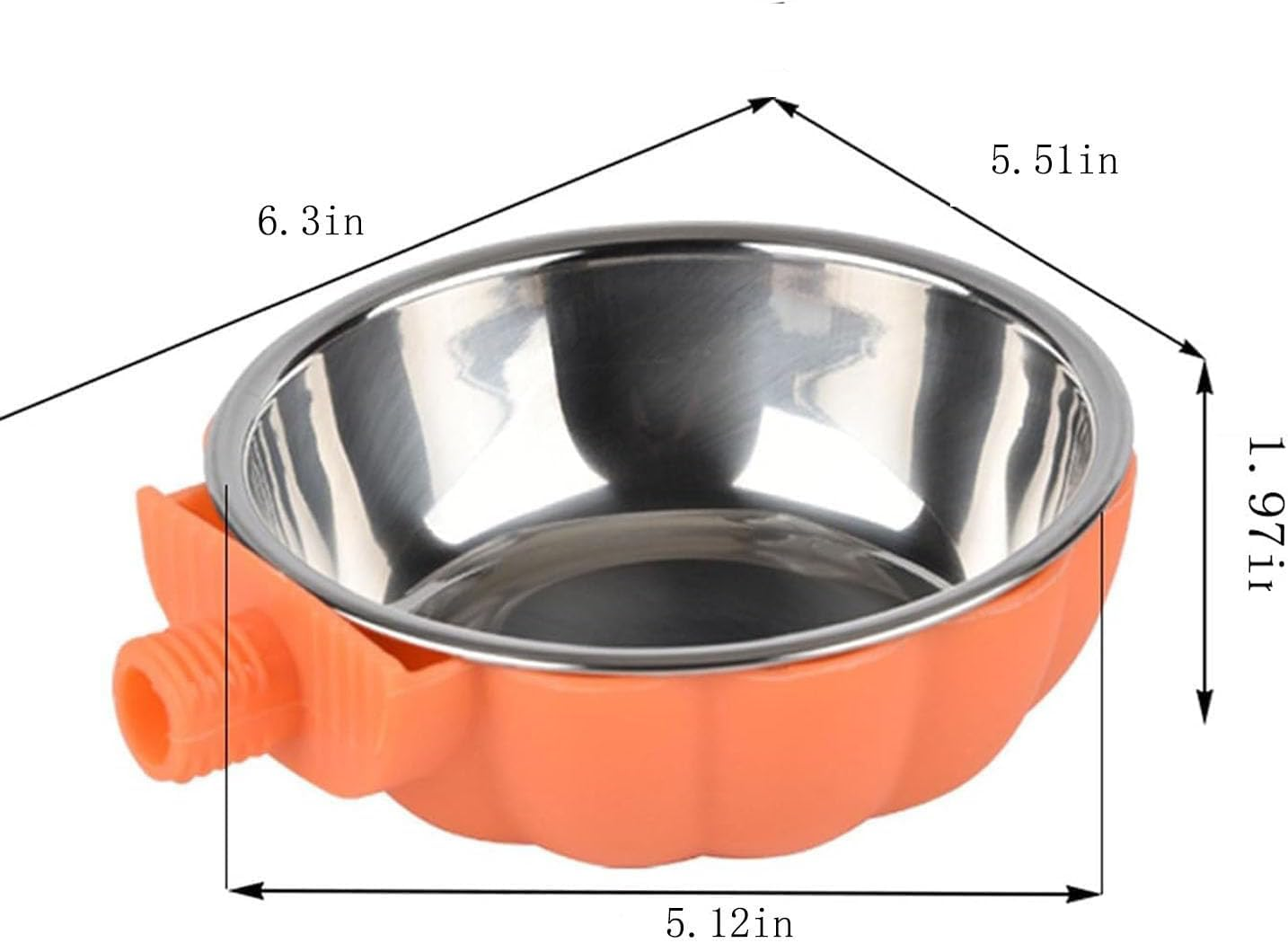 Limcryspp Stainless Steel Anti-Spillage Bird Food Bowl, Hanging Parrot Food Basin, Suitable for Indoor and Outdoor Cage Keeping of Black Phoenix, Peony and Tiger Parrots to Prevent Overturning (Big) image number 4