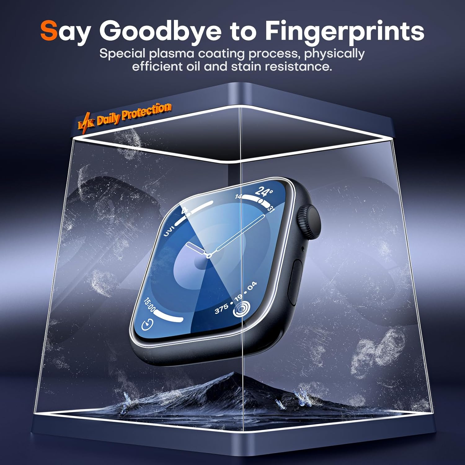 Lϟk 8 Pack TPU Screen Protector for Apple Watch Series 9 8 7 41Mm - Self-Healing anti Scratch 0 Bubble HD Touch Sensitive Upgrade Flexible Film for Iwatch S9 41Mm