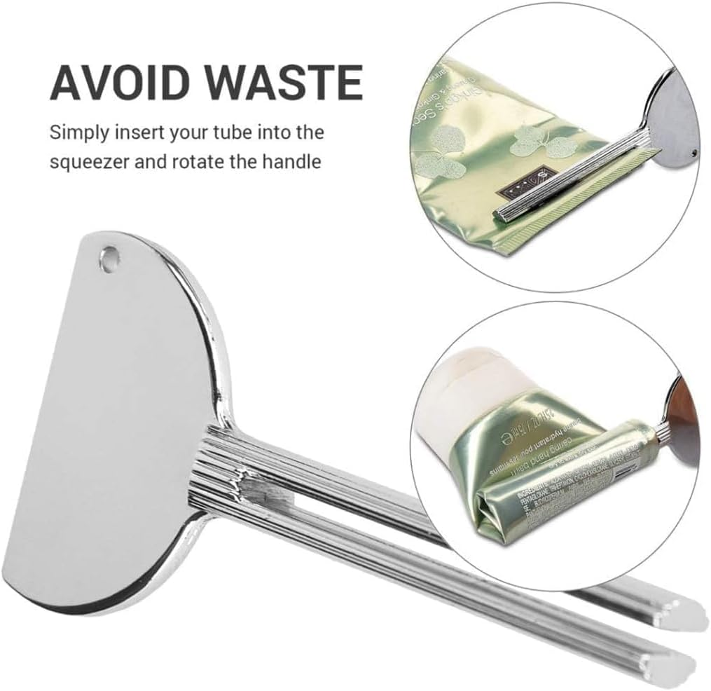Metal Tube Squeezer Key Stainless Steel Toothpaste Roller,4Pcs Stainless Steel Toothpaste Squeezer Tube Roller Key,Metal Toothpaste Squeezer Tube Squeezer Key Squeezer Roller,Metal Toothpaste Squeezer image number 2