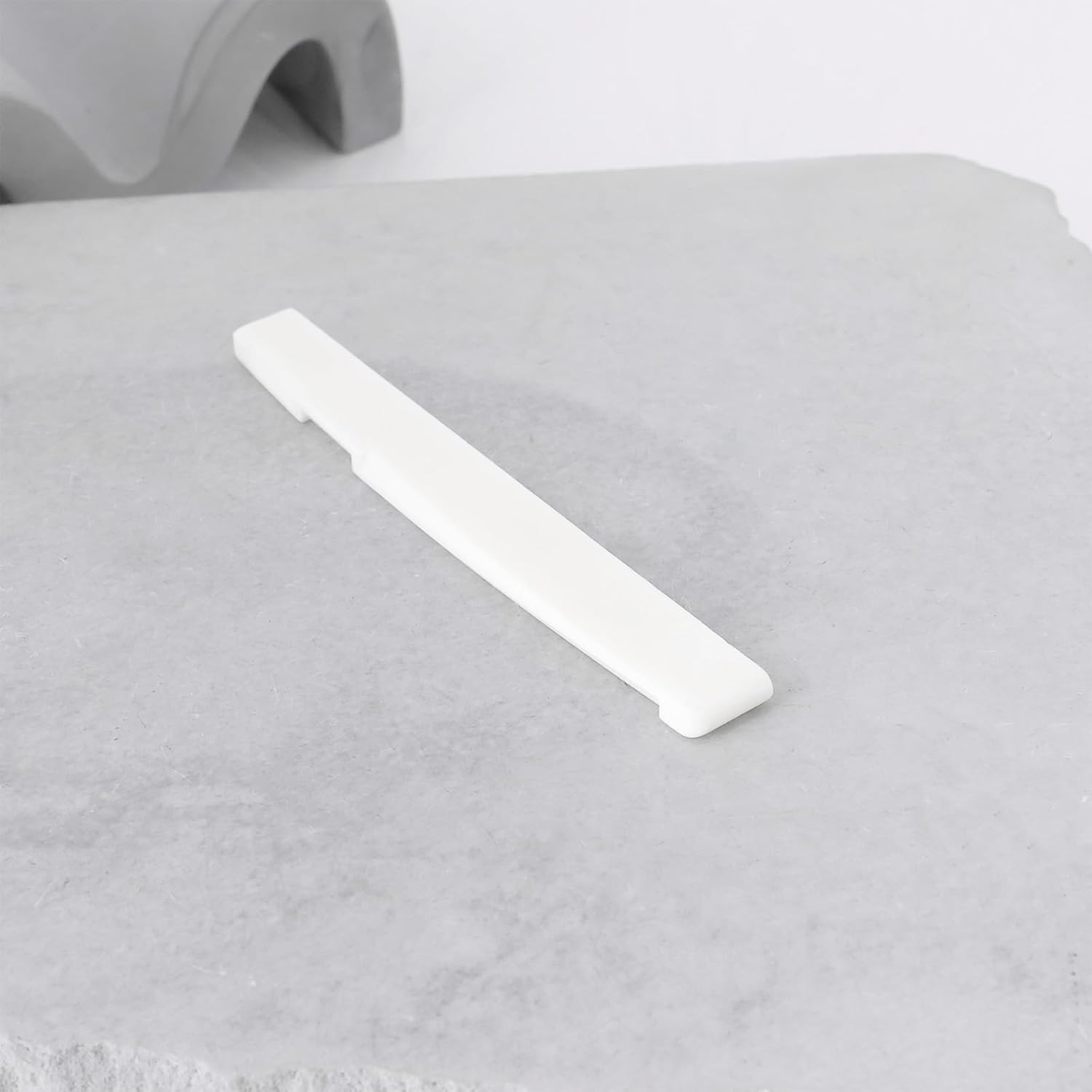 2Pcs 6 String Acoustic Guitar Bone Bridge Saddle 72X3X9Mm Bone Acoustic Guitar Compensated for Acoustic Guitar Luthier Compatible with Martin Guitar(White) image number 2