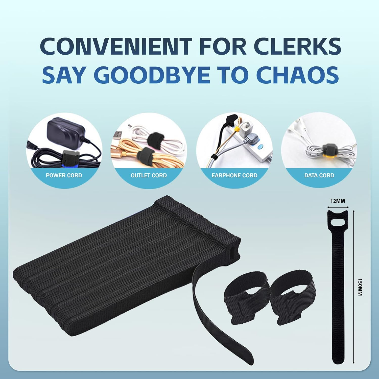 Black Cable Management Box Bundle Complete Set with 10 Cable Ties 5 Thumb Cable Clips - Ideal for Homes, Offices, and Entertainment Setups image number 4