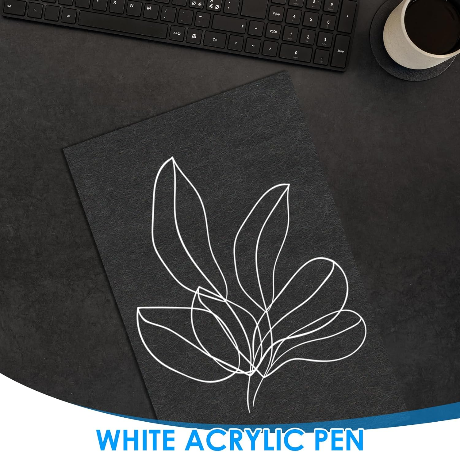 12 Pcs White Permanent Marker Pen, Acrylic Gel Painting Pen for Glass Stone Rock Ceramic Wood Tire Fabric Metal Carton Mobile Phone Case, Water Based Waterproof Quick-Drying Strong-Coverage Highlight image number 2