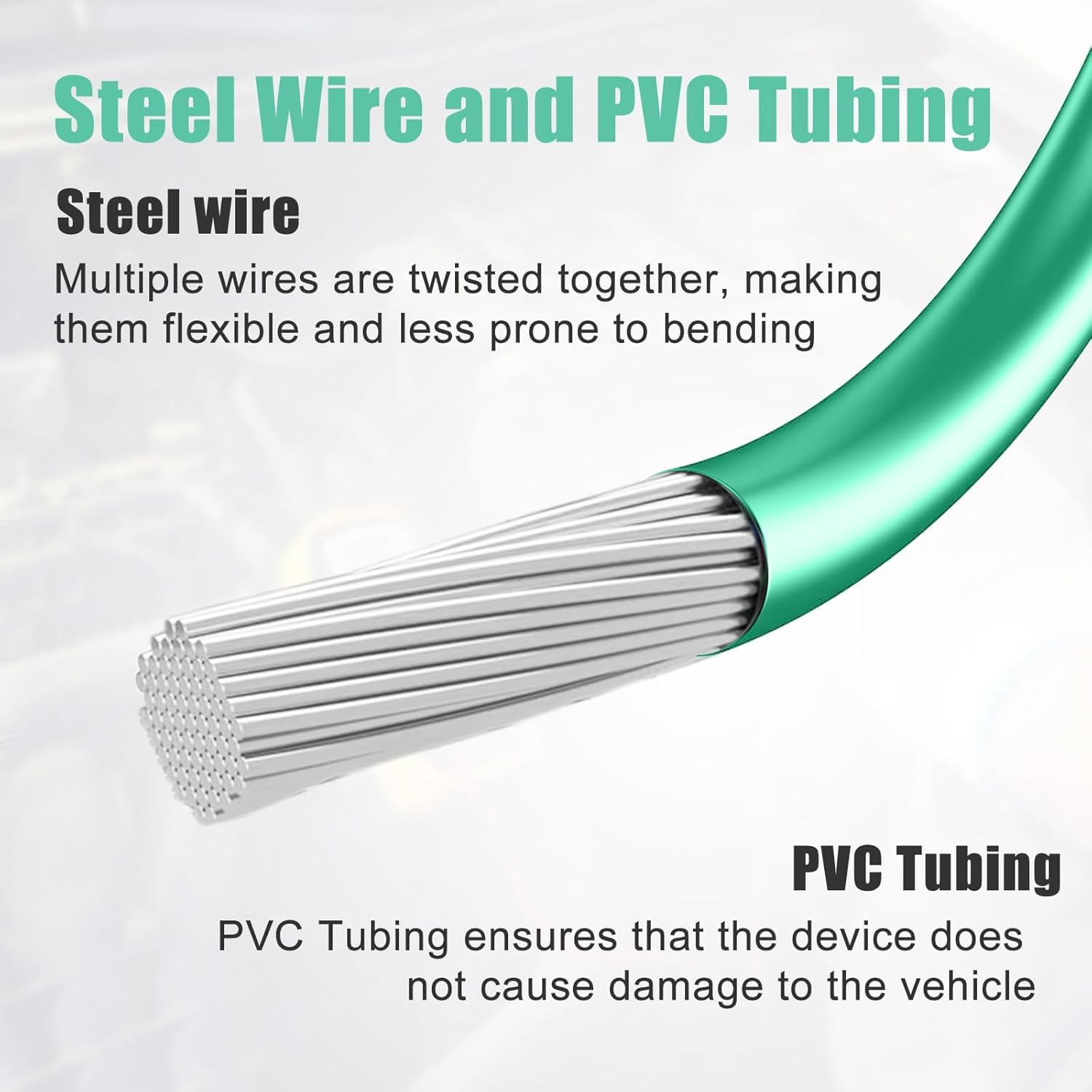 Auto Sunroof Drain Cleaning Tool, Include 118In Long Tube Cleaner, Cloth, Cleaning Brush, Sponge, Syringe & Syringe Hose, Soft Pipe Cleaners Use for Car Wiper Sunroof Trunk Drains Hole image number 5