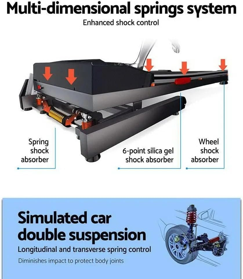 Everfit Treadmill Electric Treadmills with 450Mm Running Belt, Hydraulic Unfolded Walking Pad Foldable Machine Exercise & Fitness Equipment, with up to 18Km/H Speed and 15-Level Incline for Home Gym image number 4