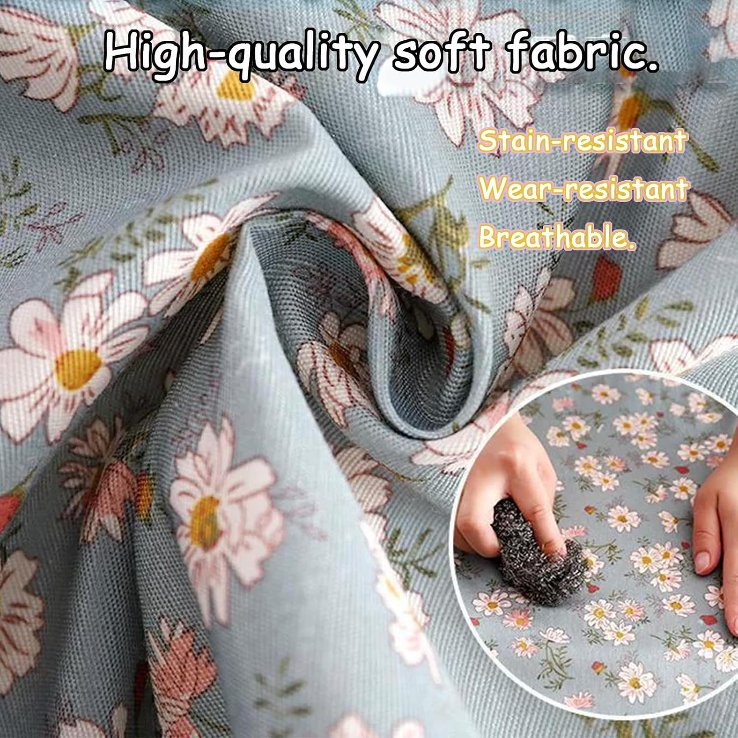 Taoluwin Kitchen Apron, Cooking Apron for Women, Cross Back Design with Stain-Resistant Fabric, Elastic Cuffs, Pockets & Lace Trim for Baking, BBQ image number 3