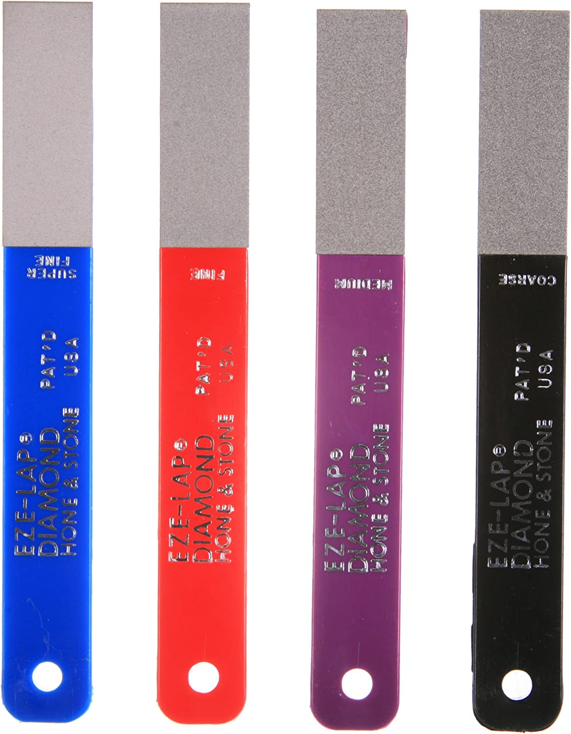 EZE-LAP L PAK4 Set SF/F/M/C Color Coded Diamond Hones