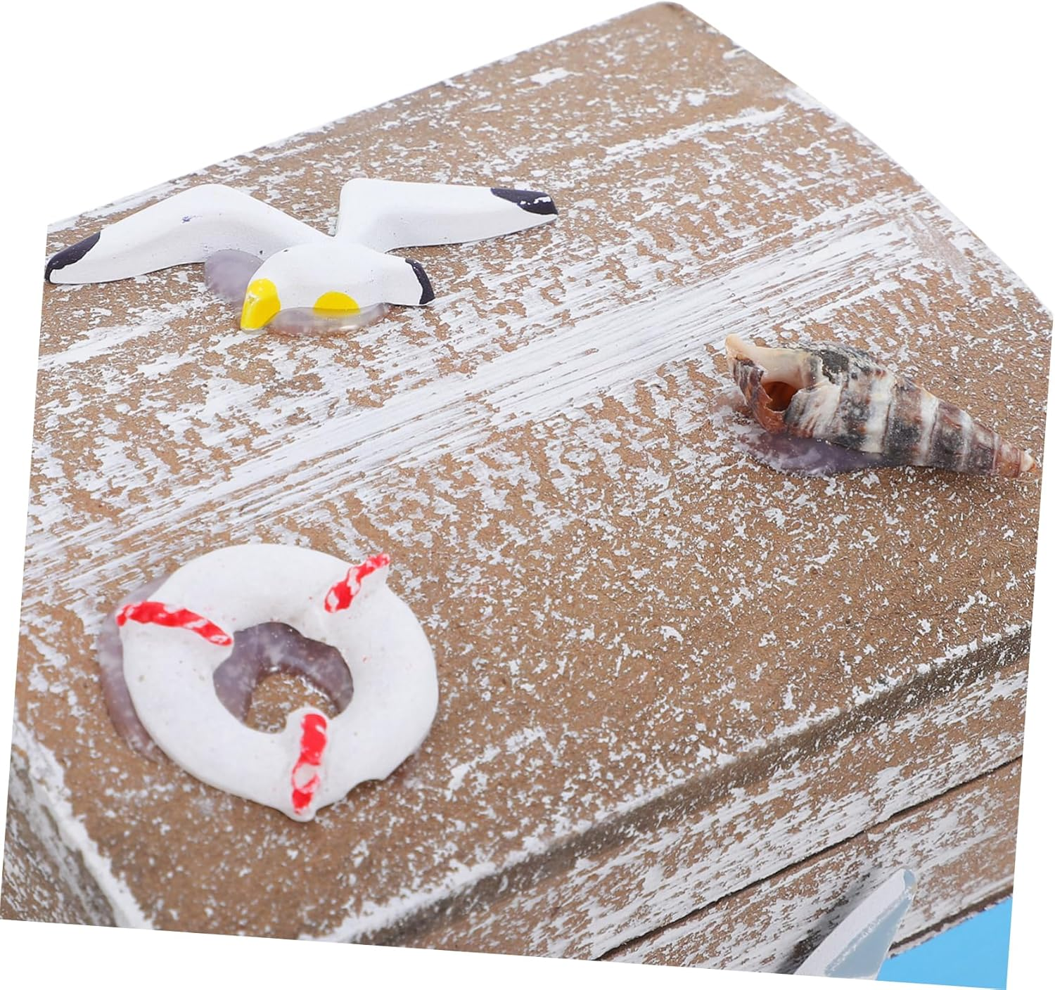 Wooden Treasure Chest - Nautical Decorative Box for Keepsake Storage - Small Wooden Trinket Box for Jewelry and Keepsakes image number 5