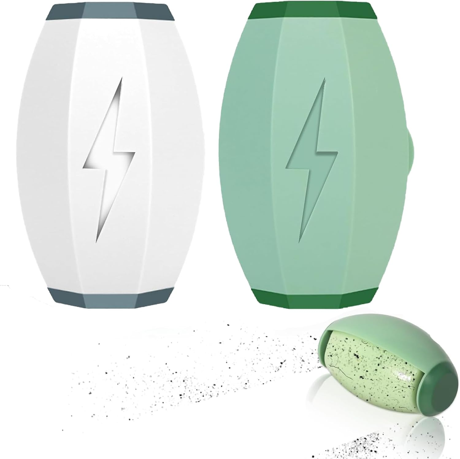Pack of 2 Lint Rollers, Reusable, Pet Hair Remover, Clothing, Strong Adhesion, High Cleaning Efficiency, Rinse Clean, Apply Several Times (White and Green) image number 5