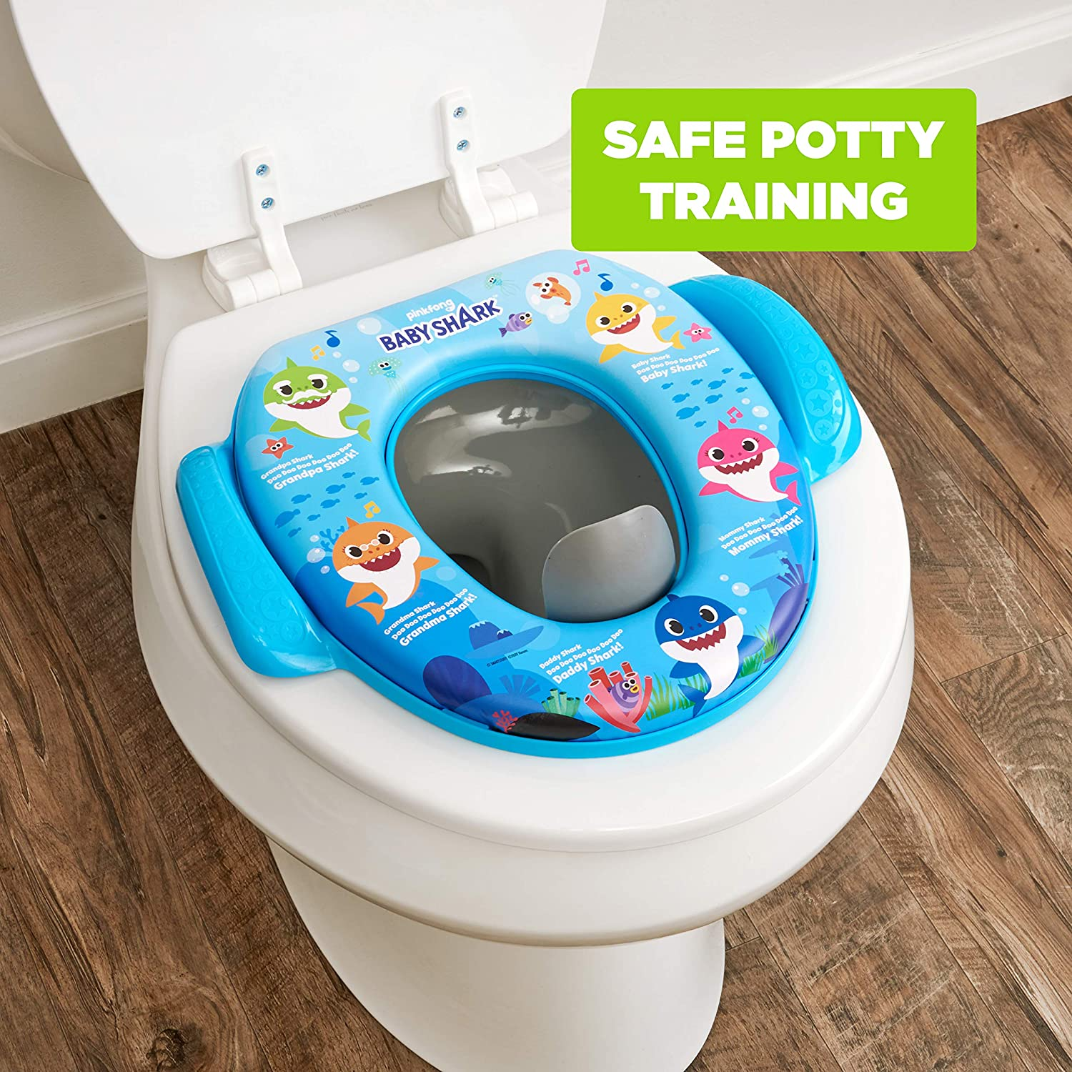 Nickelodeon Baby Shark Sharktastic Soft Potty Seat and Potty Training Seat - Soft Cushion, Baby Potty Training, Safe, Easy to Clean image number 2