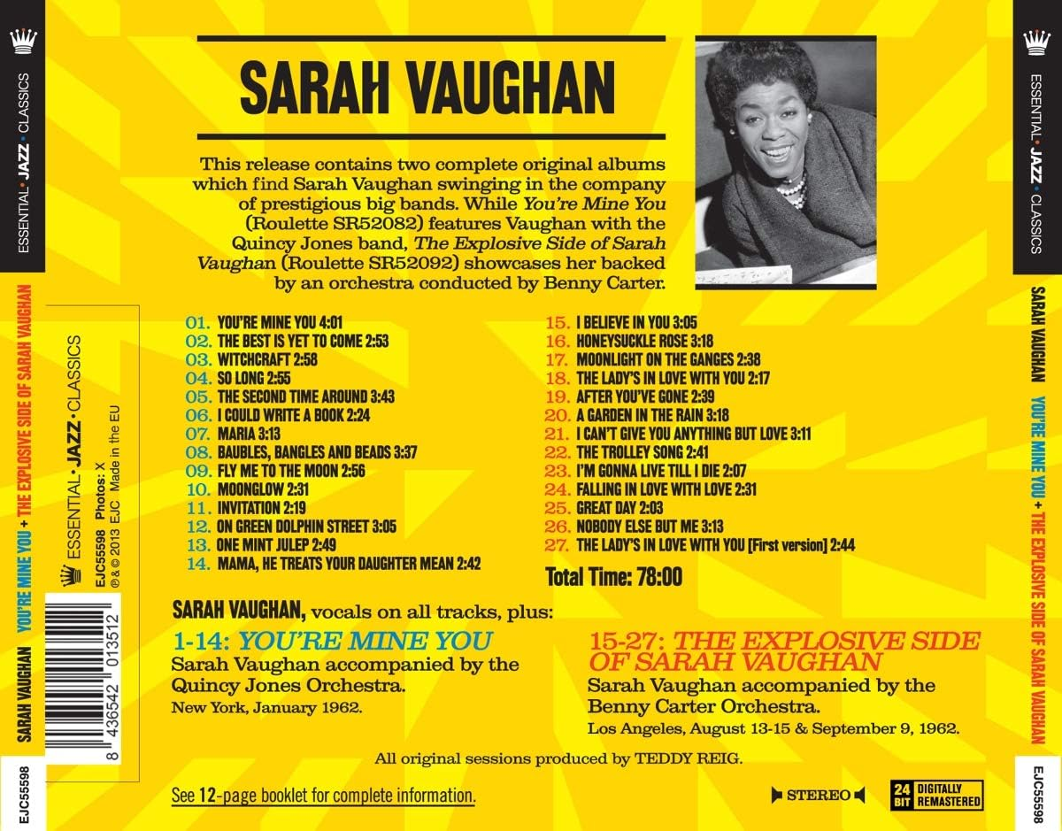 You'Re Mine You / Explosive Side of Sarah Vaughan