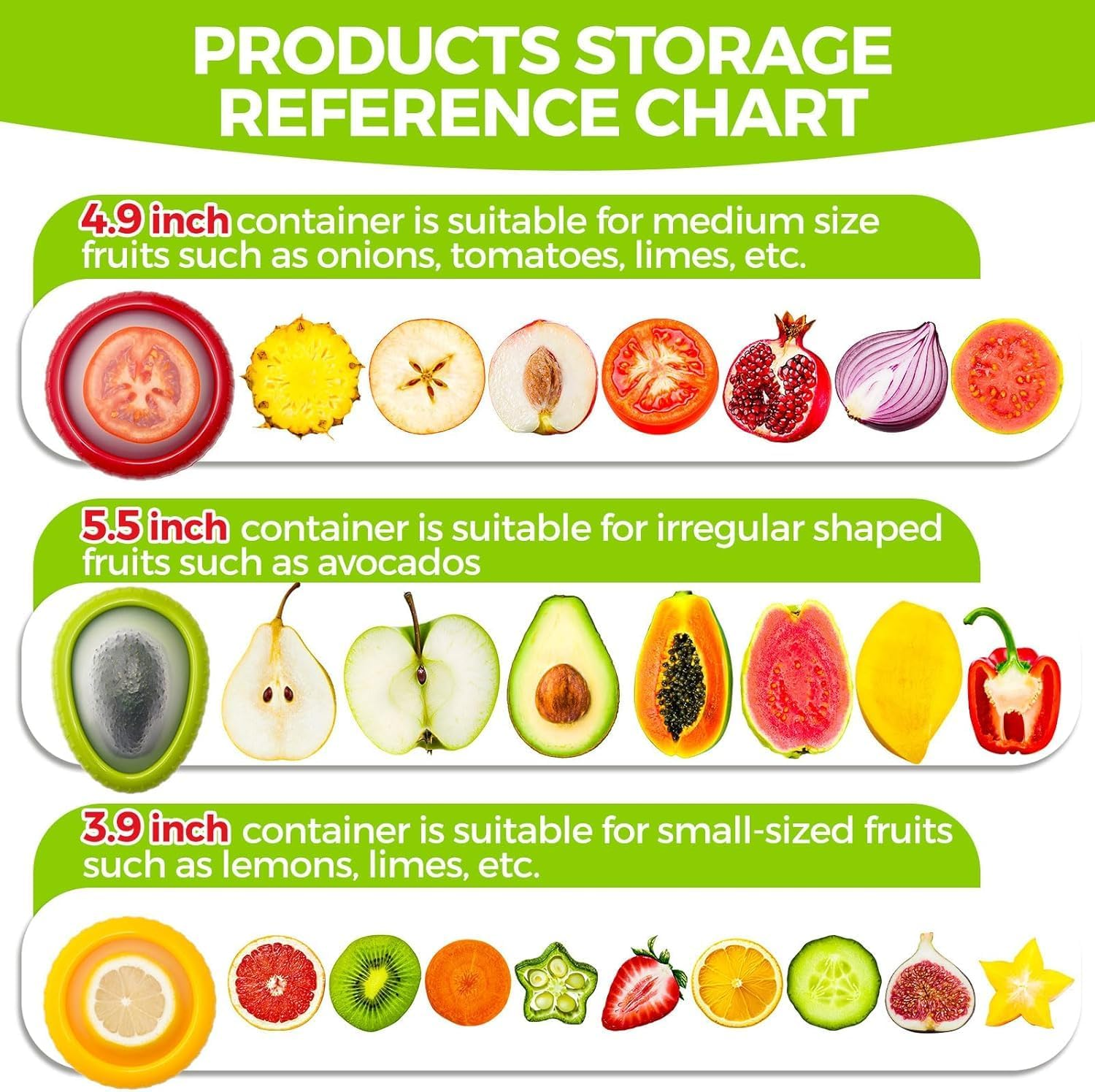 Mumoo Bear Avocado Saver and Onion Storage Set, 4 Pcs Silicone Fruit Food Reusable Fridge Fresh Pod Storage Perfect Lemons Tomato Garlic Containers image number 4