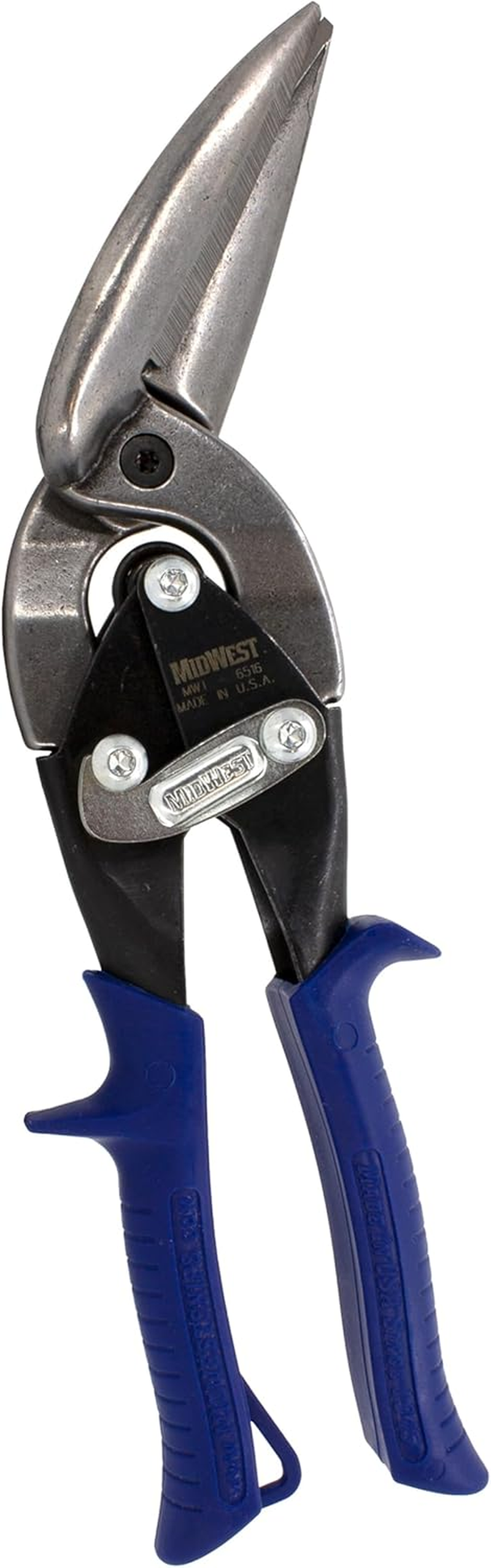 MIDWEST Power Cutters Long Cut Snip - Straight Cut Offset Tin Cutting Shears with Forged Blade & KUSH'N-POWER Comfort Grips - MWT-6516 image number 2