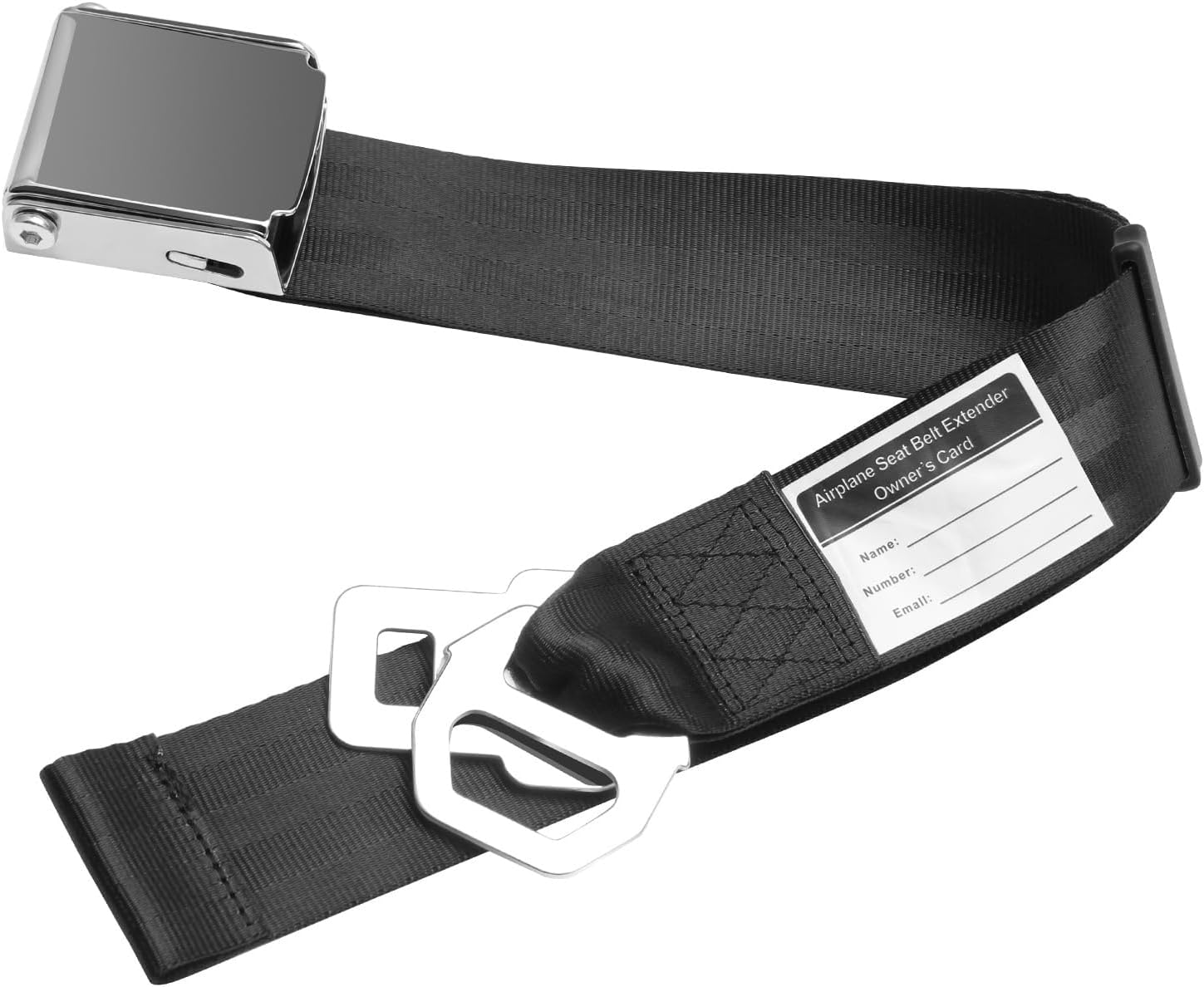 2 in 1 Airplane Seat Belt Extender, Adjustable 7-32" Airplane Seatbelt Extender - FITS ALL Airlines - Free Carrying Case image number 3