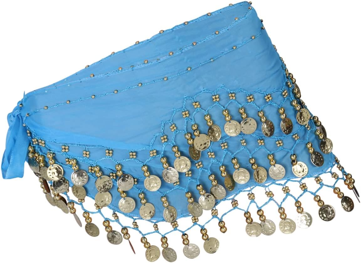 Toddmomy Gold Skirt Woman Belts for Dresses Black Mesh Top Hip Scarf Pirate Costume Women Skirt Triangle Dance Skirt Sequins Clothing Leather Skirt Fringe Skirt White Generation Belly Scarf