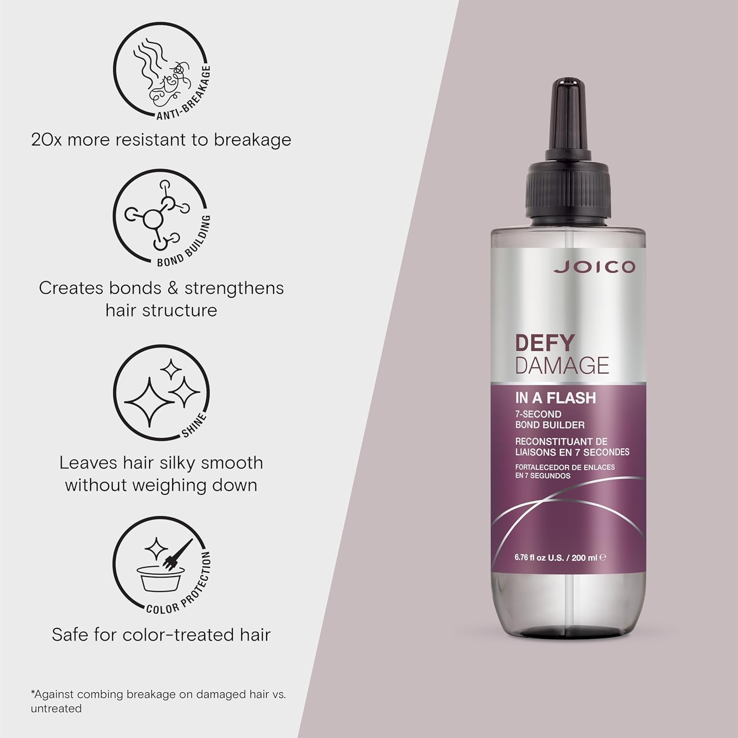 Joico Defy Damage in a Flash 7-Second Bond Building Hair Treatment Mask 200 Ml image number 3