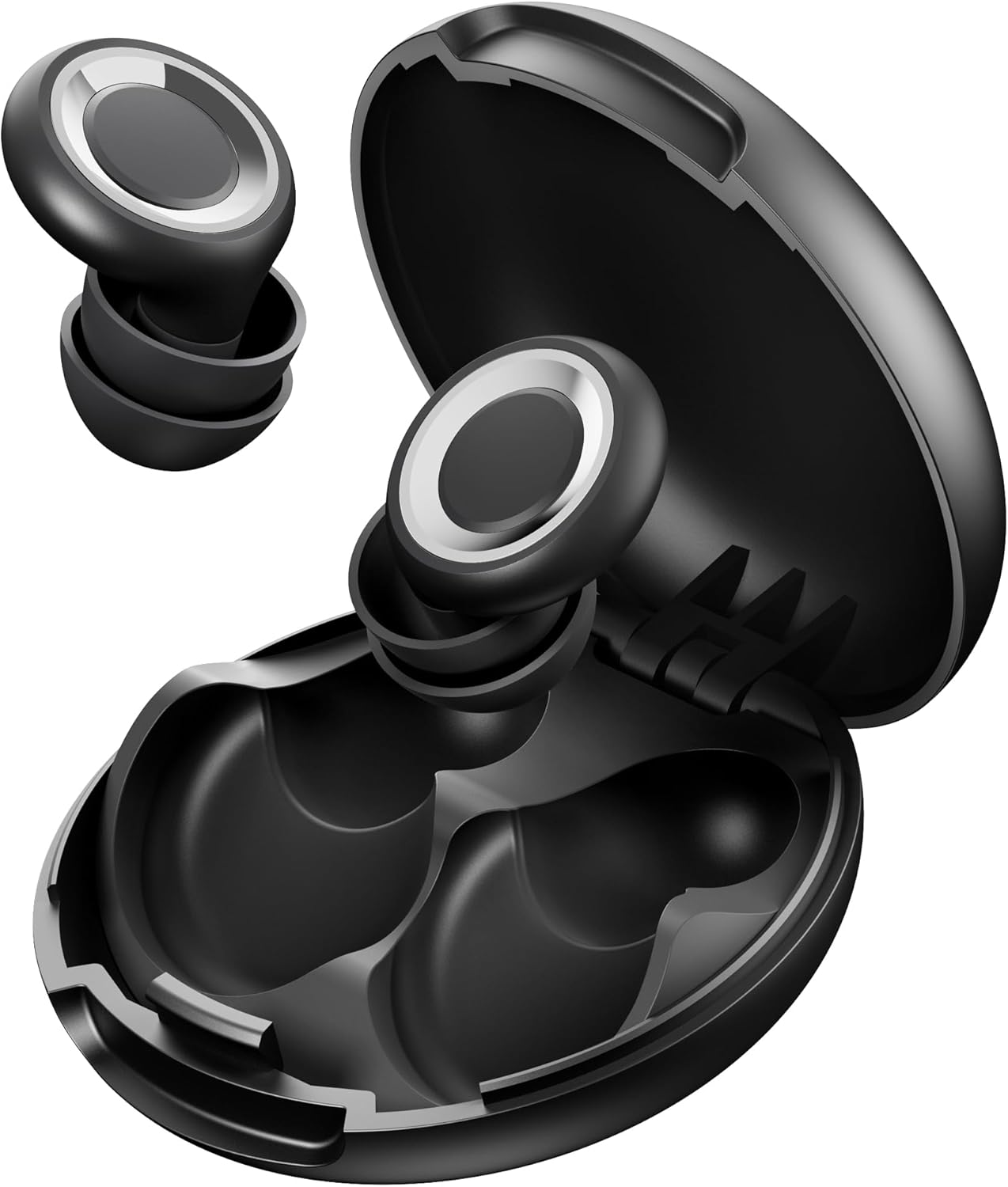 Eixniex Ear Plugs for Sleeping - Single+Double Tips with 46Db Noise Reduction, Eco-Durable Silicone | 8 Pairs Custom Tips (XS - L) | Top-Layer Seal Tech for Sleep, Focus, Travel image number 1