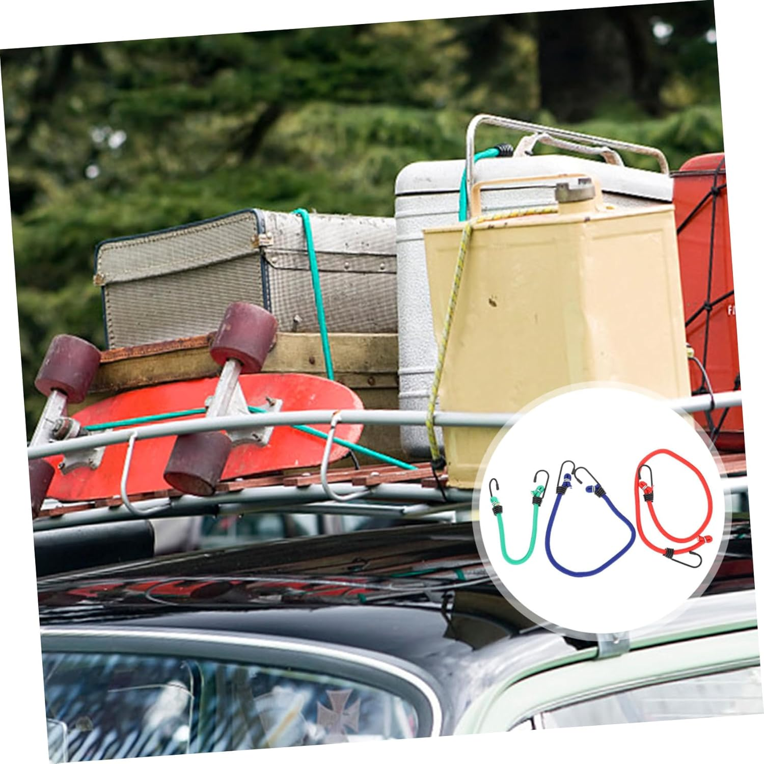 OATIPHO 10Pcs Car Luggage Fixing Straps Suitcase Straps Bag Luggage Heavy Duty Quick Release image number 6