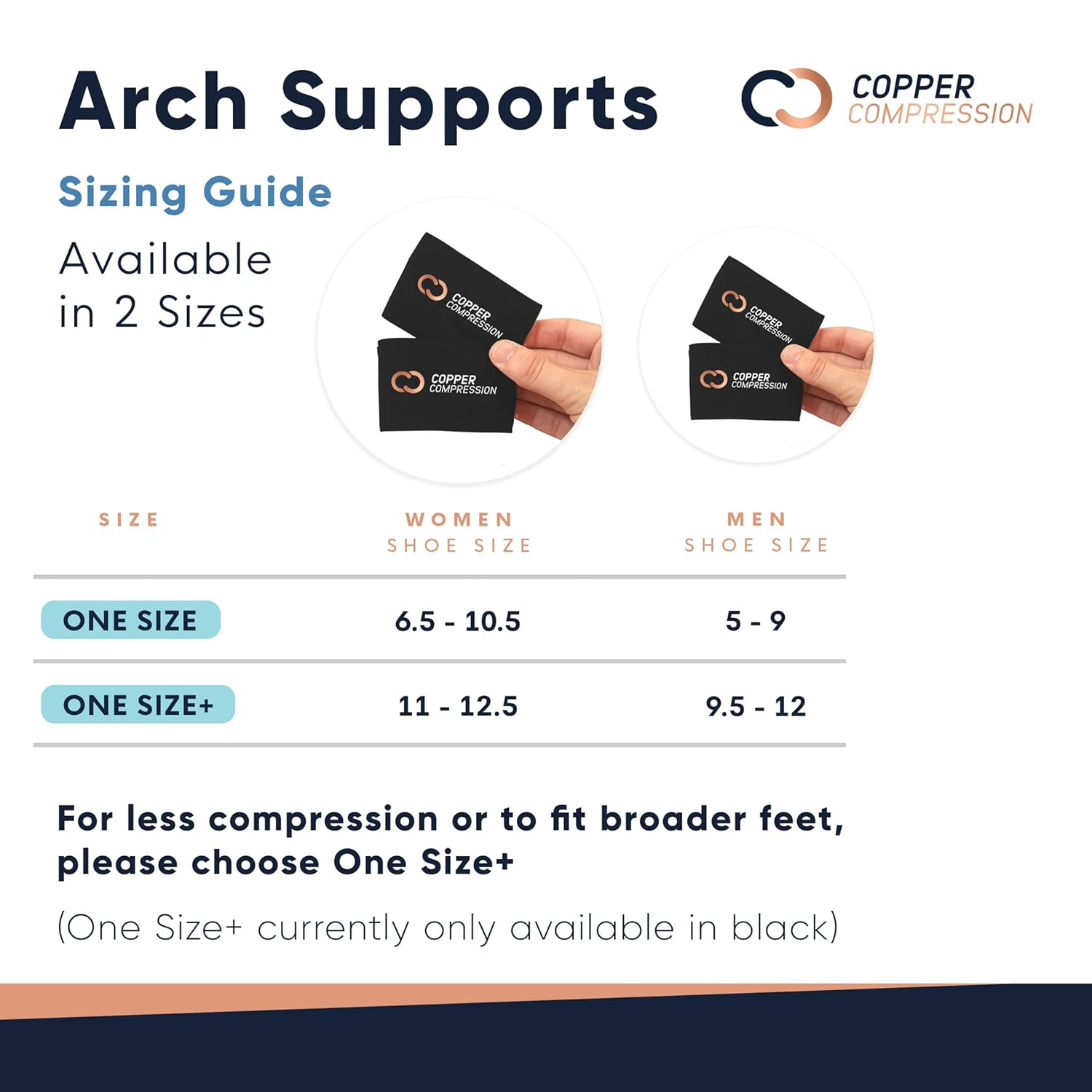 Copper Compression Copper Arch Support - 2 Plantar Fasciitis Braces/Sleeves. GUARANTEED Highest Copper Content. Foot Care, Heel Spurs, Feet Pain, Flat Arches (1 PAIR Black - One Size Fits All) image number 2
