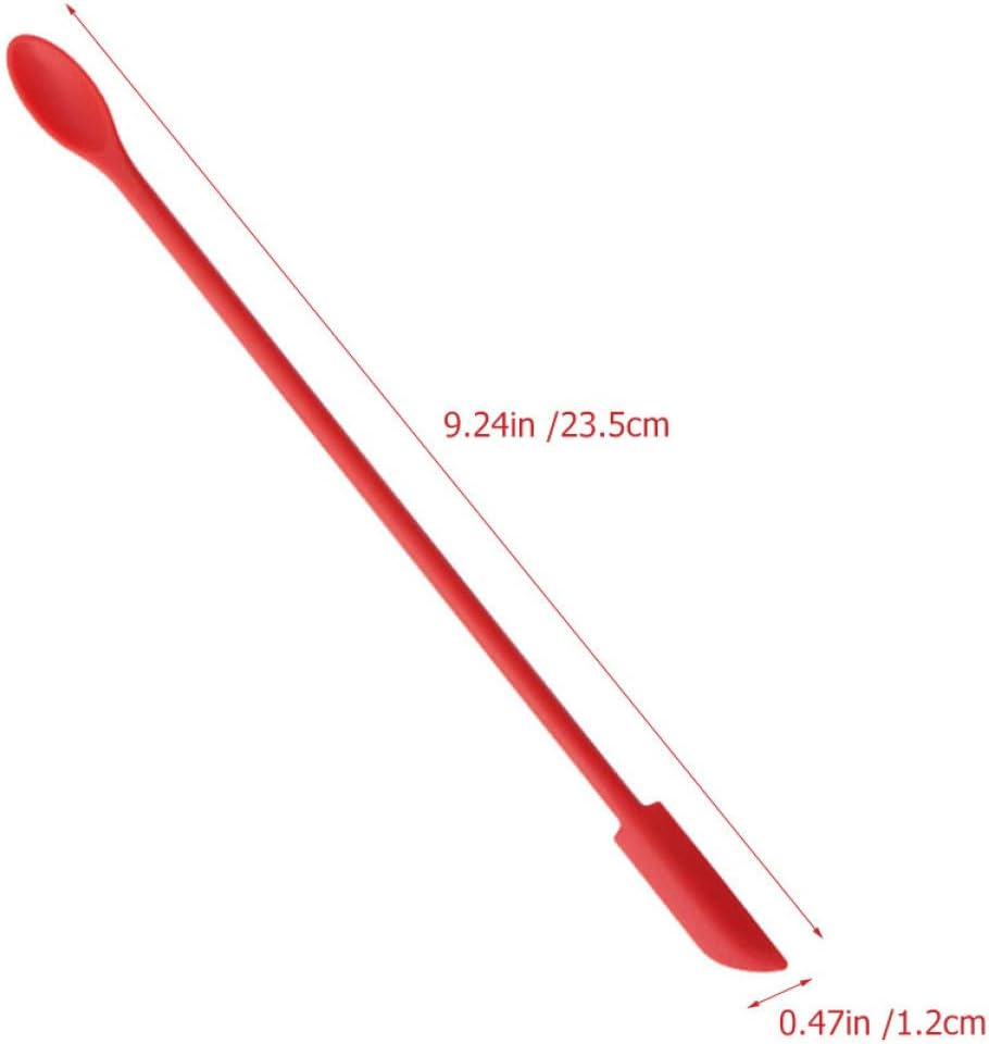 Alipis 4Pcs Double-Sided Silicone Spatula Kitchen Scraper Tool for Baking Jam Scraping Portable Spatula for Dessert and Butter Scraping for Kitchen Gadgets image number 4