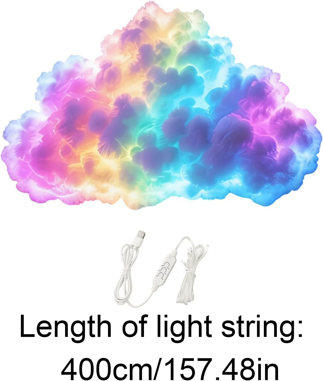 3D Storm Cloud Lamp - USB Decoration Set, Music Desk Lamp, Sturdy Holder for Ceiling, Bedroom, Living Room, Office, Party, Reliable Decorative Accessory for Parties and Photography image number 5