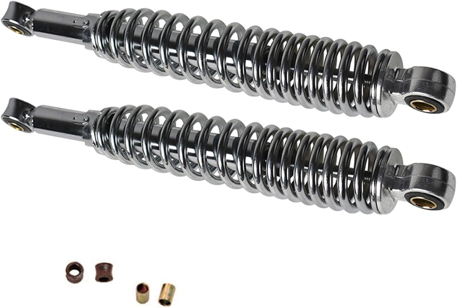 Silscvtt Chrome Eye to Eye Shocks 335Mm (13 1/8Inch) Replacement for Honda S65 CL CT70 XL75 CL90 CT90 CM90 S90 CM91 CT110 Silver