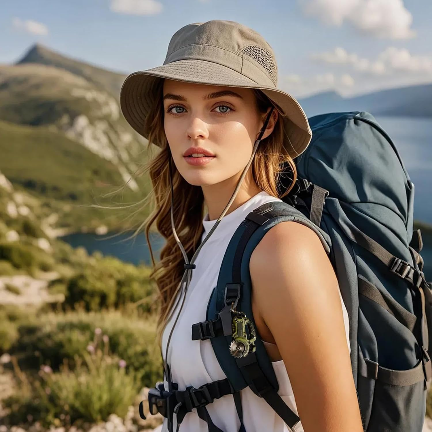 Mini Chainsaw Keychain &ndash; ABS Tool Pendant Accessory | Purse Charm Keyring Ornament | Lightweight Decorative Carry for Backpack Wallet for Woodworkers Carpenters DIY Fans Men Fathers Mechanics