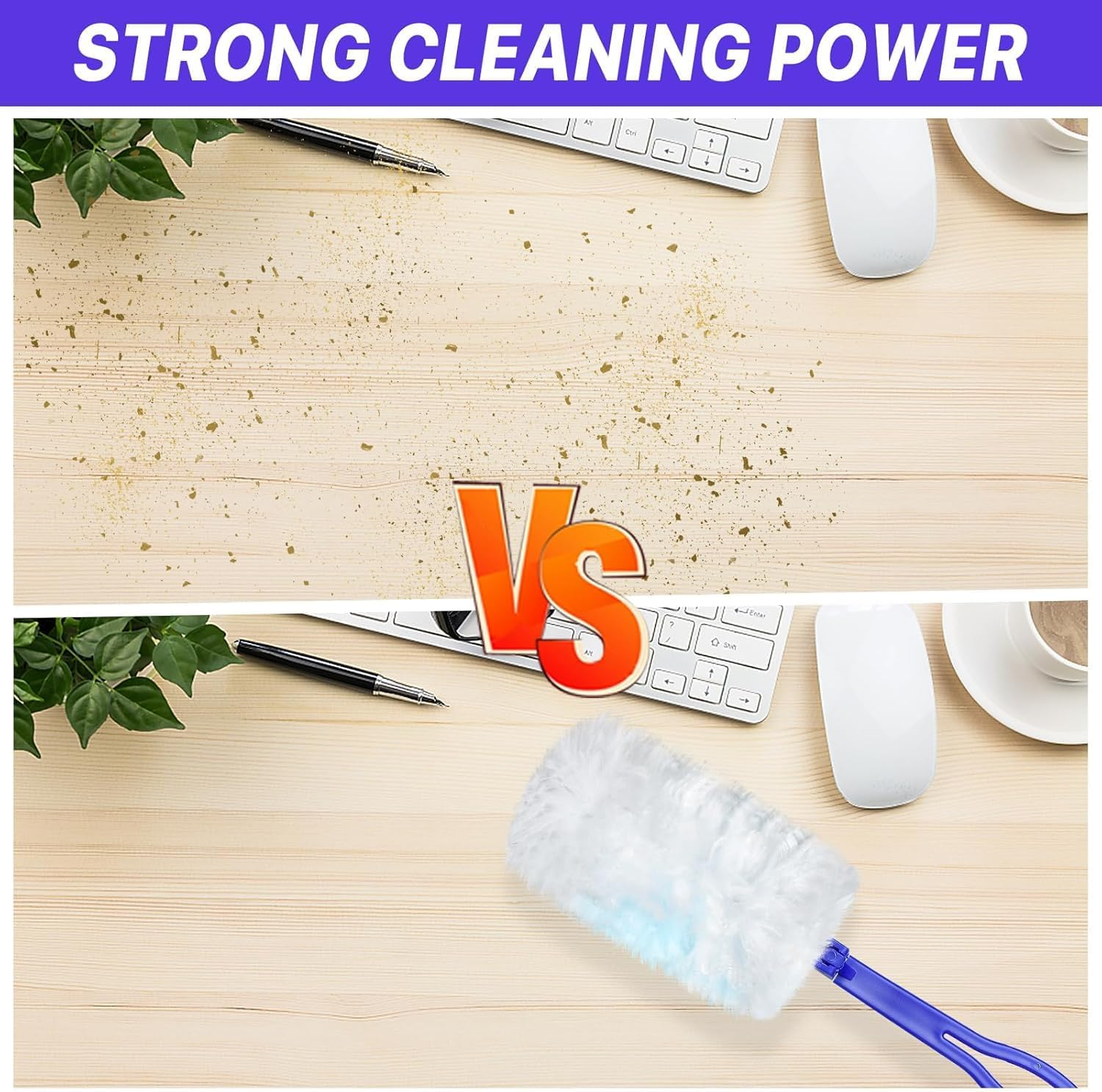 Pack of 30 Duster Refills Set for Swiffer, Highly Effective Dust Magnet Cloths with 180&deg; Rotation Function, Dust Catcher for Pet Hair, Dust Dirt, 2 Ergonomic Handles image number 6