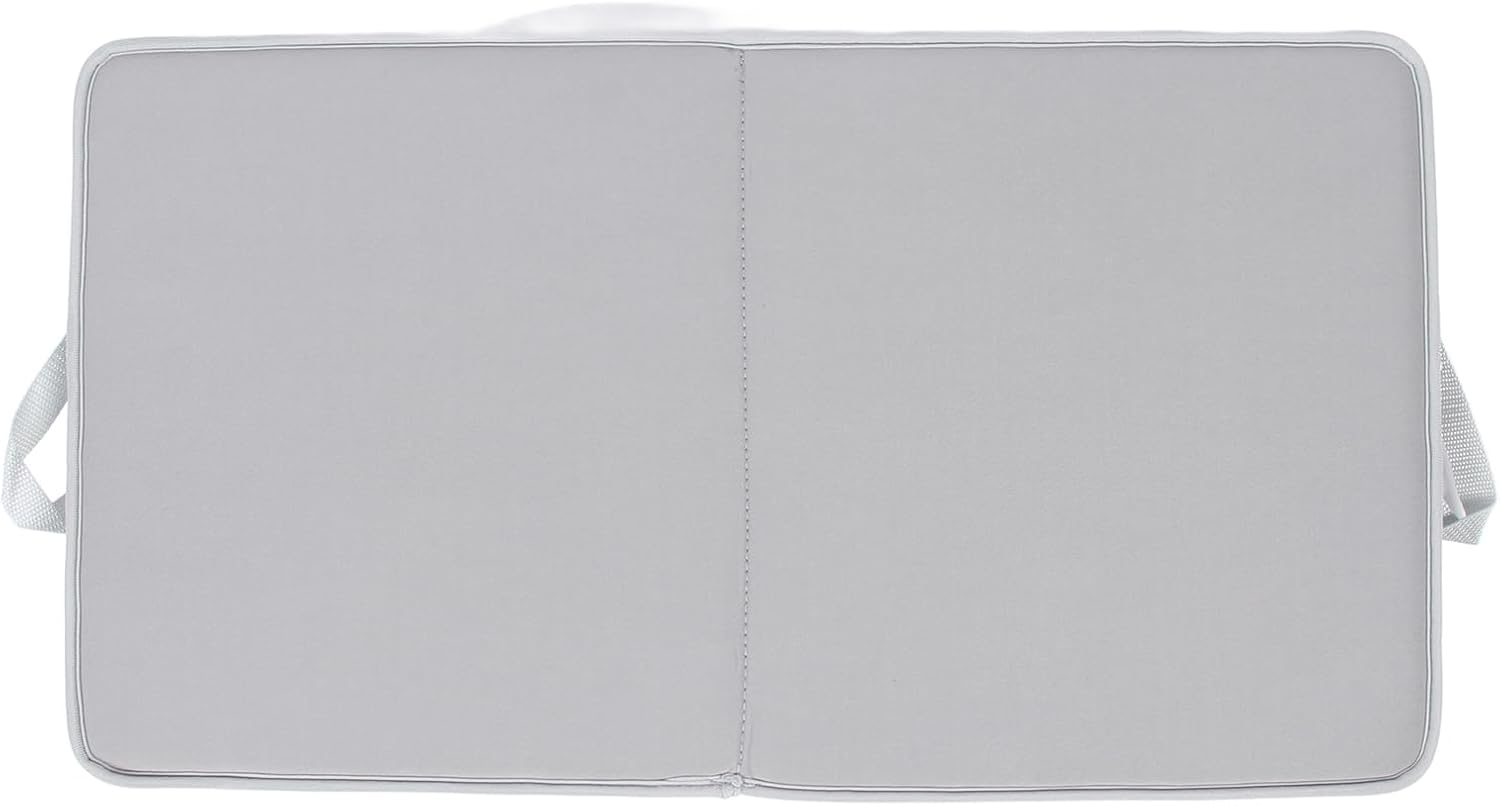 Baby Bath Kneeler, Portable Handle Non Slip Bath Kneeling Pad Multipurpose Foldable Waterproof for Bathroom (Grey with Grey) image number 4