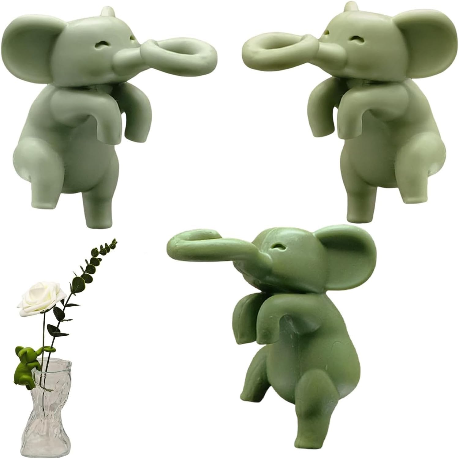 Plant Propagation Buddy & Elephant Shaped Plant Support Structures (3-Pack) Durable TPR, Waterproof Design for Indoor Plants & Propagating Cuttings, Plant Lovers/Gardeners image number 2
