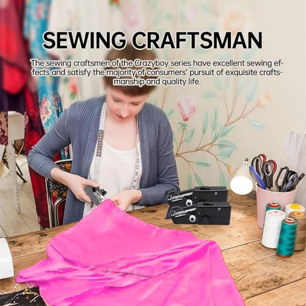 Handheld Sewing Machine, Sewing Machine for Beginners, Portable Sewing Machine,Electric Sewing Machine,Two Power Supply Methods,Home Essentials Tool Kit for Clothing Repair,Crafts,Creative Assistant image number 1