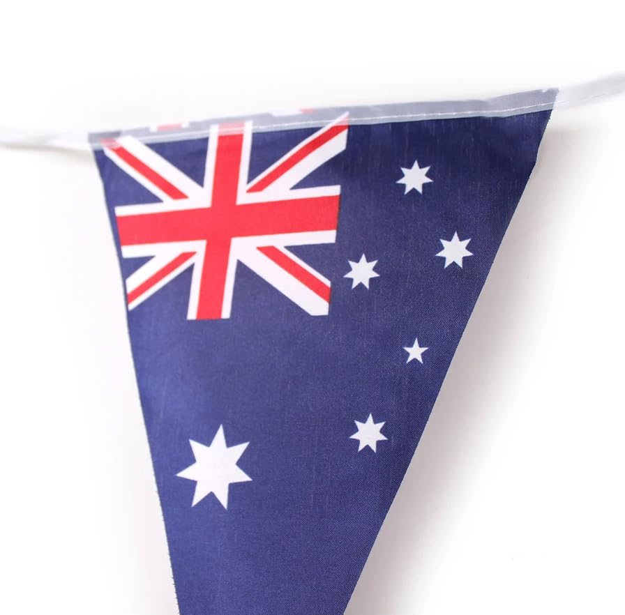 3.6M Australia Day Aussie Pride Bunting Mini Australian Flags Party Banner Hanging Decor Bunting Banner National Country Decoration image number 1