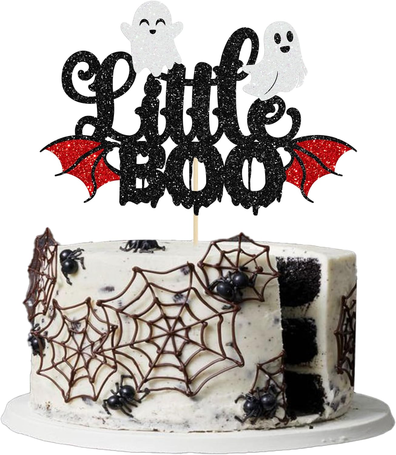 24Pcs Black Crow Cupcake Toppers Glitter Raven Halloween Cupcake Picks for Horror Crow Halloween Theme Birthday Party Cake Decorations Supplies