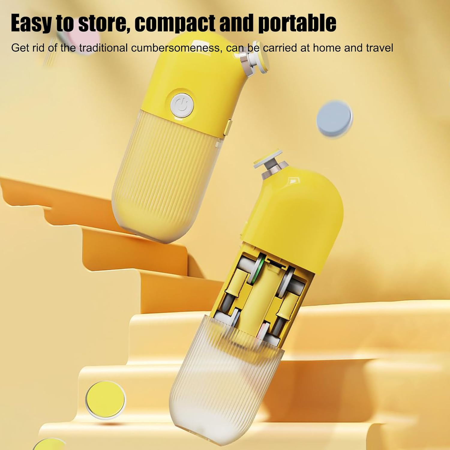 Electric Nail Grinder | Professional Manicure Electric Nail File,Multi-Functional Filer Machine Fingernail Polishing Tool for Kids Adults Teen Family Use - Gray image number 5