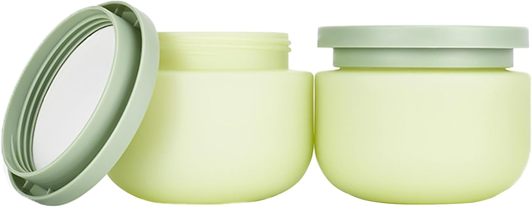 Qeuly 8.8 Oz Plastic Jars with Lids，2 Pcs Cosmetic Containers with Lids, Leak Proof Cosmetic Jars, Body Butter Containers for Cream, Bath Salt, Sugar Scrub, Gel, Slime, Rhinestone Storage image number 4