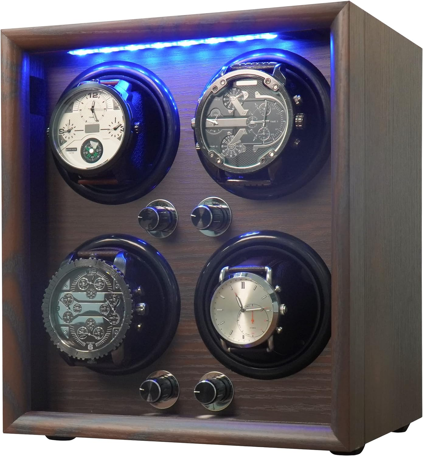 ORYX Watch Winder 4 for Automatic Watches Box, Watch Rotator for Large Watches with LED Light, Rotating Watch Case, Watch Shaker, USB Powered Super Quiet Mabuchi Motor image number 4