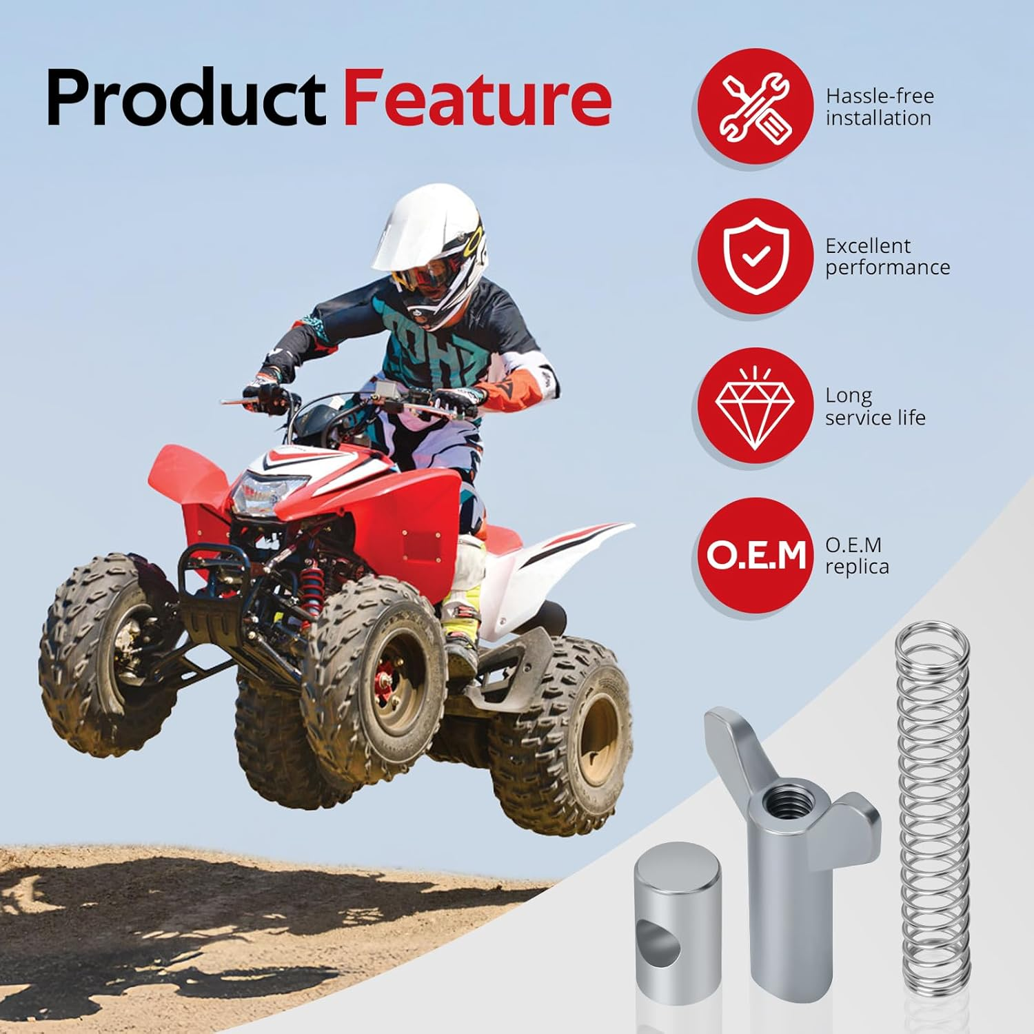 Rear Brake Adjuster Hardware Kit Adjusting Nut for Honda Fourtrax 300 Rancher 350 400 420 Foreman 400 500 520 Recon 250 TRX250EX TRX250X TRX200 TRX90 TRX70 ATC250 ATC200 ATC125