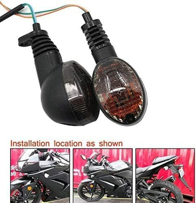 For KAWASAKI EX250R NINJA 250R KLX250S KLX250SF VN650 Vulcan S Front/Rear Turn Signal Indicator Light Blinker Lamp Motorcycle,Smoke Shell image number 1