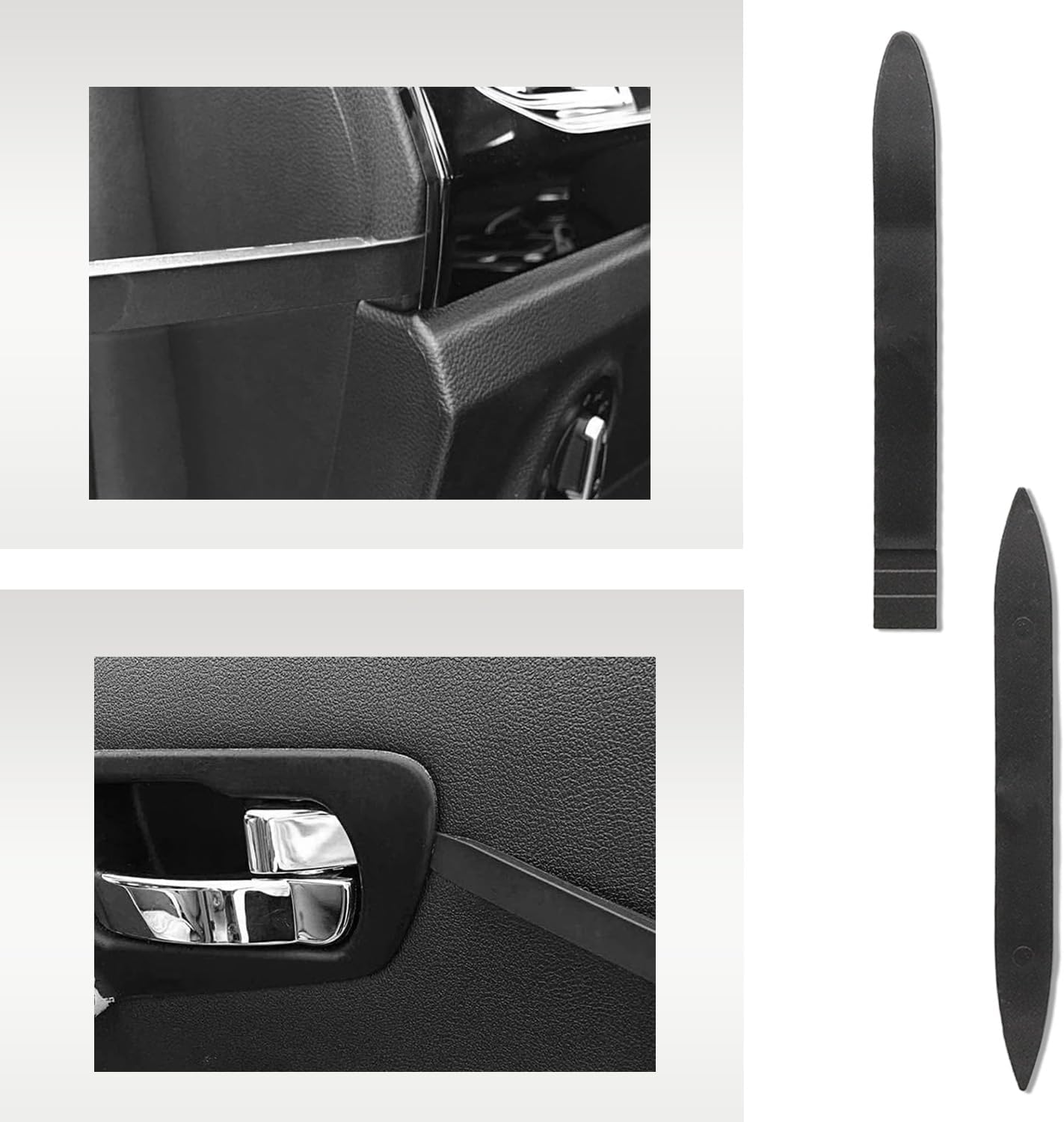 Kaoruo 5 Pack Car Trim Removal Tool Kit Tools,Car Panel Door Window Tools Kit,Fastener Removal Interior Trim Tools, Push Pin Puller Body Repair Tools, Black image number 3