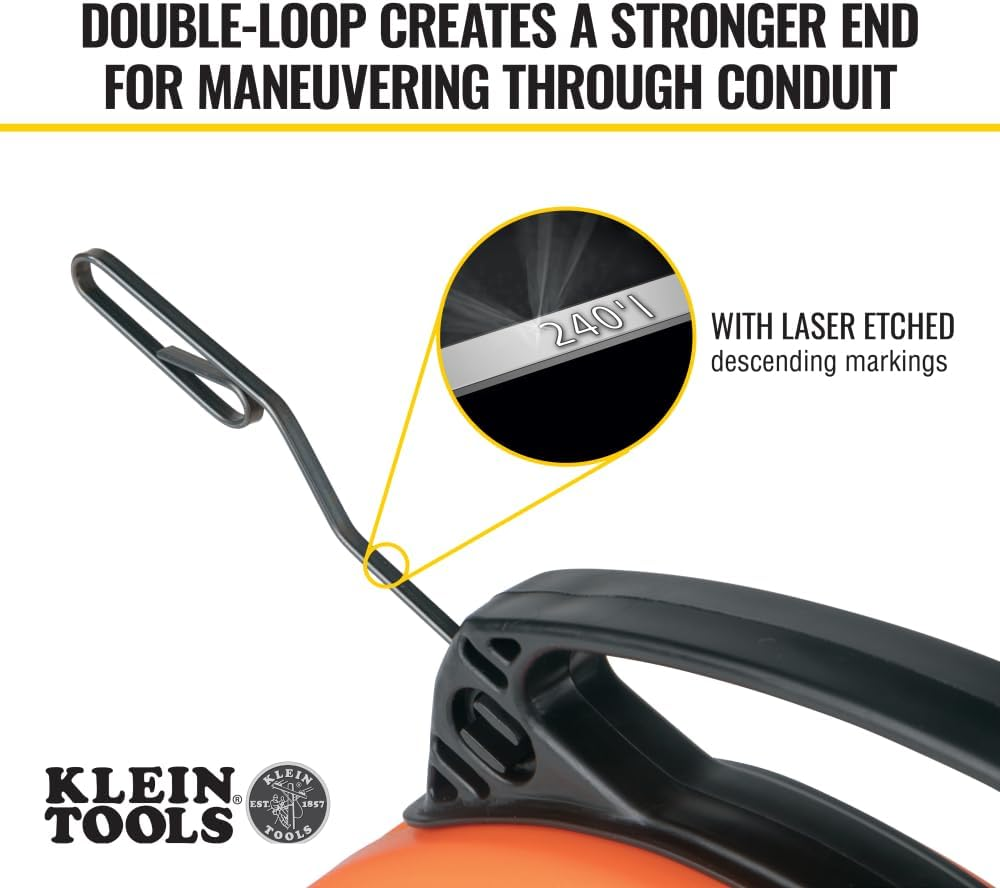 KLEIN TOOLS STEEL FISH TAPE 1/8-INCH X 240-FOOT image number 6