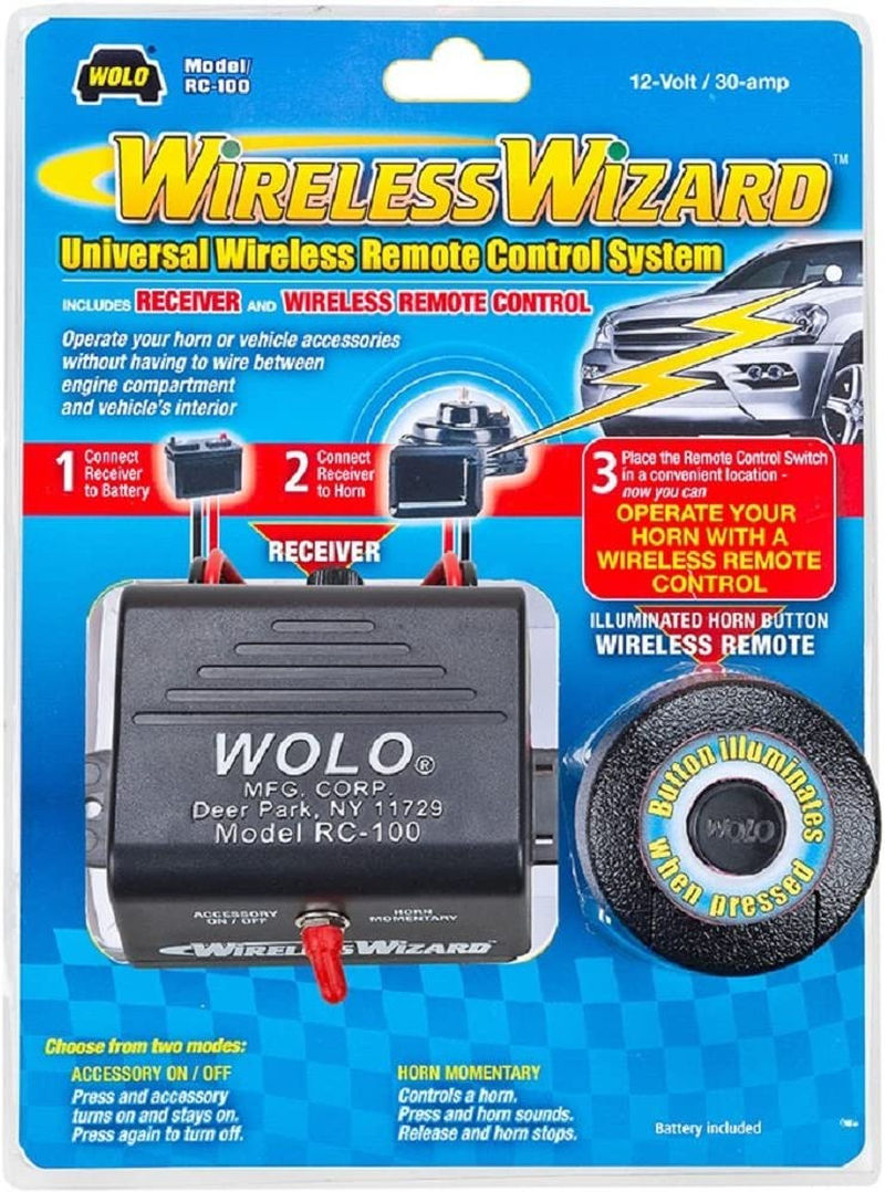 Wolo (RC-100 Wireless Wizard Univeral Wireless Remote Control System, Black