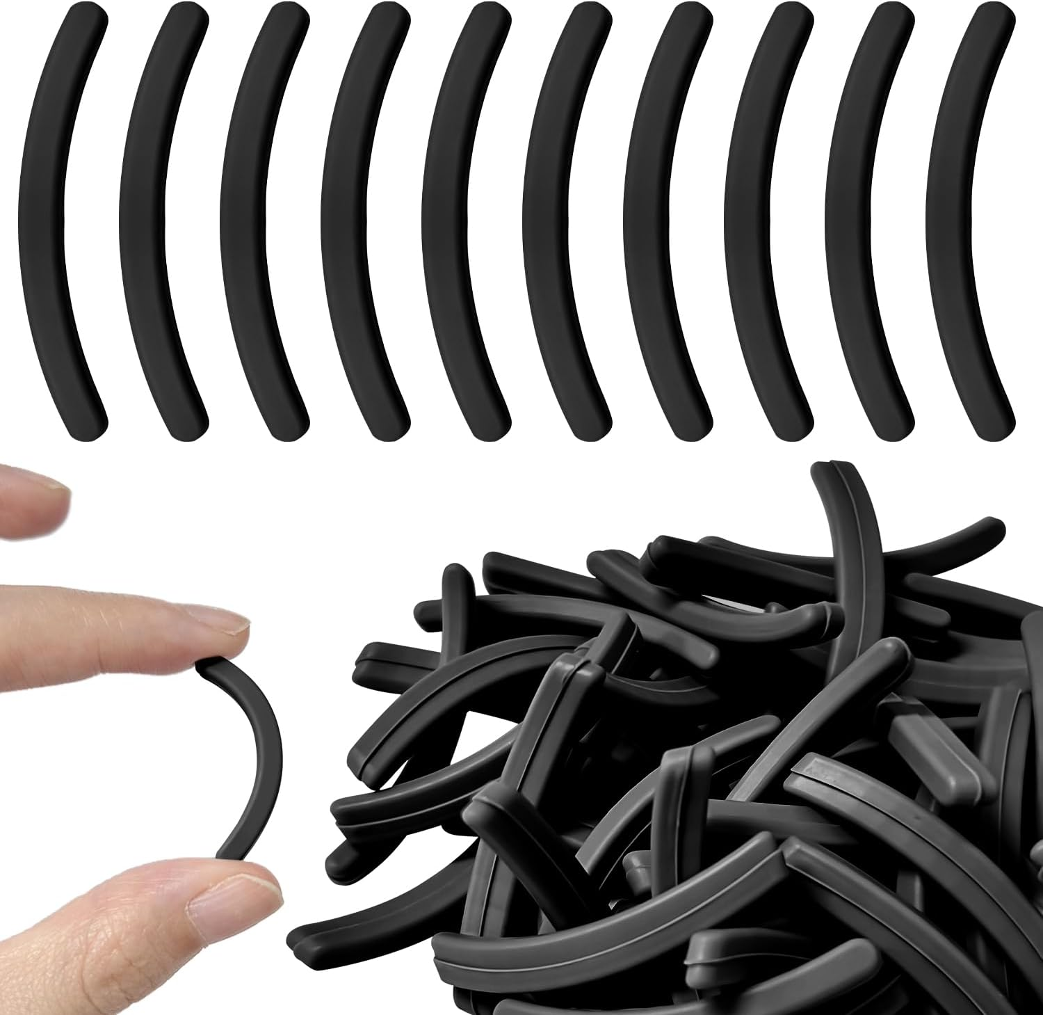 IGXX Eyelash Curler Refills (48Pcs), Silicone Replacement Pads for Most Eyelash Curlers, Travel Friendly Case for Effortless Eyelash Bending image number 1