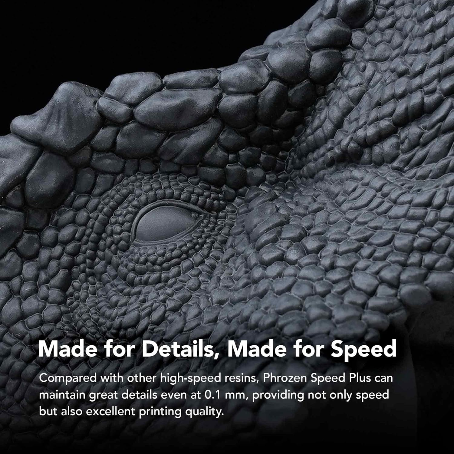 Phrozen Speed plus 3D Printer Resin | Uv-Curing Resin for Most 405Nm LCD/DLP Printers | Print Faster W/Higher Precision, Low Viscosity - Black (1Kg) image number 3