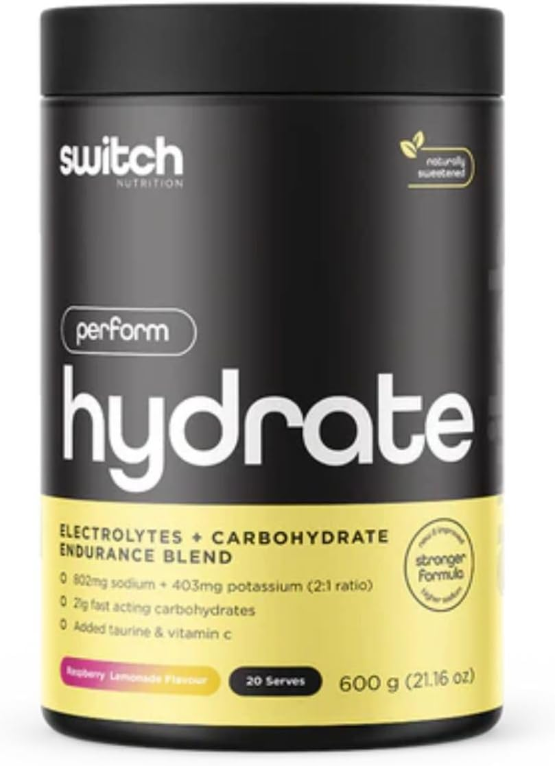 Switch Nutrition Hydrate Perform 20 Serves Raspberry Lemonade 600Gm image number 3