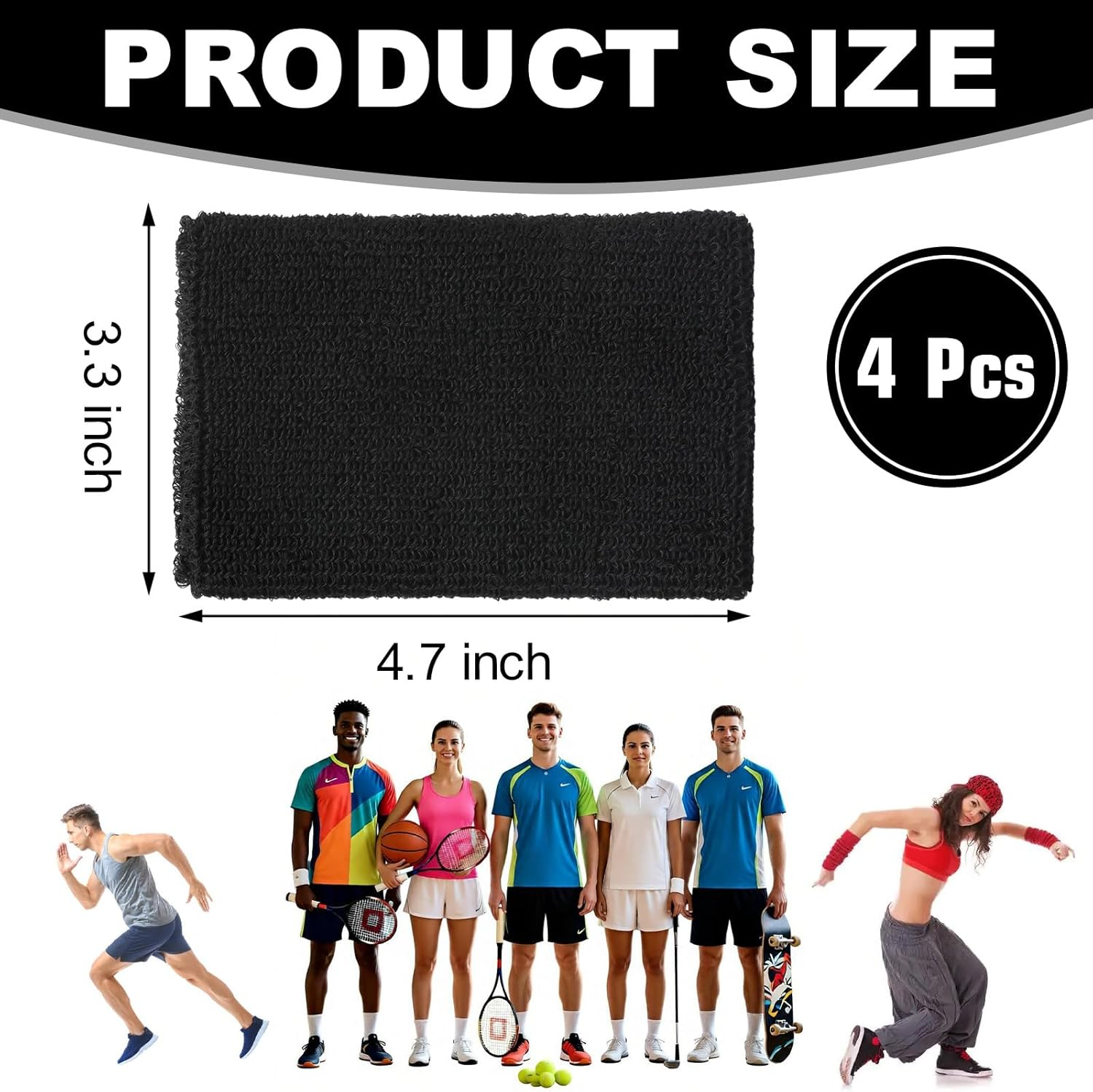 Sock Shoes for Dancing, 2 Pairs Dance Socks Non-Slip, 4.7"X3.3" Dance Foot Covers for Hip Hop, Shoe Covers over Sneaker for Hip Hop, Salsa, Tango, Yoga, Ball Games (Black) image number 6