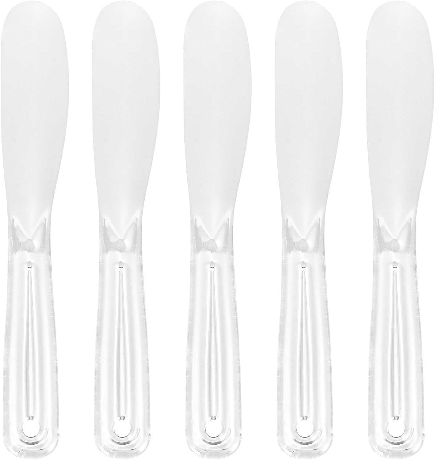 IDEANATEGRATE 5Pcs Silicone Face Mask Applicator Set 20.5Cm &ndash; Skincare Cream Scoop, Cosmetic Mixing Spatula Facial Beauty Spoon for DIY Mask, Eye Cream, and Moisturizer Application image number 5