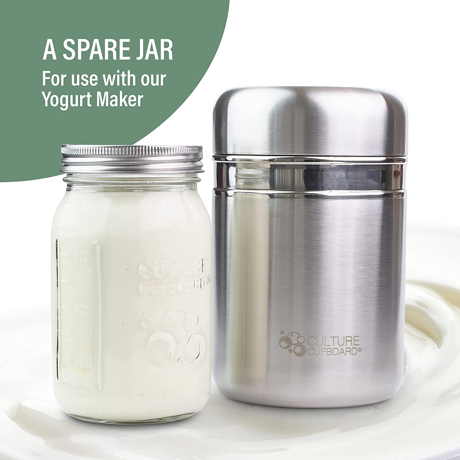 Mason Jar Wide Mouth Glass Jar 32Oz (945Ml) with Lid for Kitchen Storage and Organization &ndash; Versatile Food Container for Canning Fermentation and Yogurt Makers image number 4