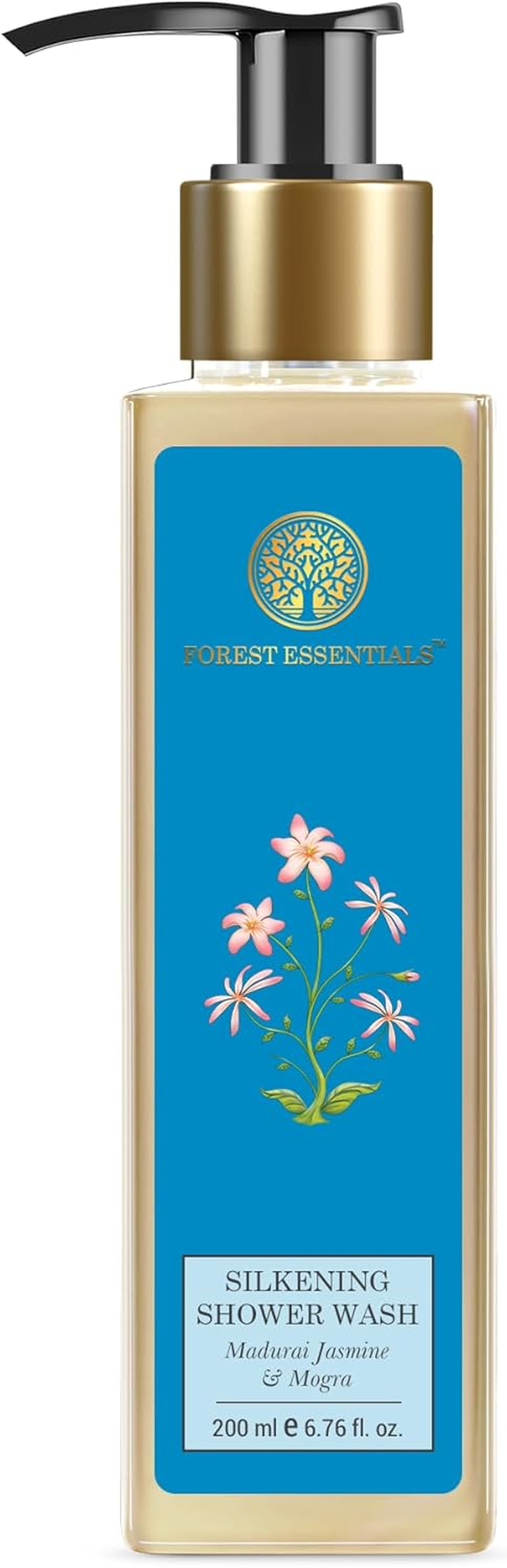 Forest Essentials Silkening Shower Wash - Madurai Jasmine & Mogra 200Ml image number 4