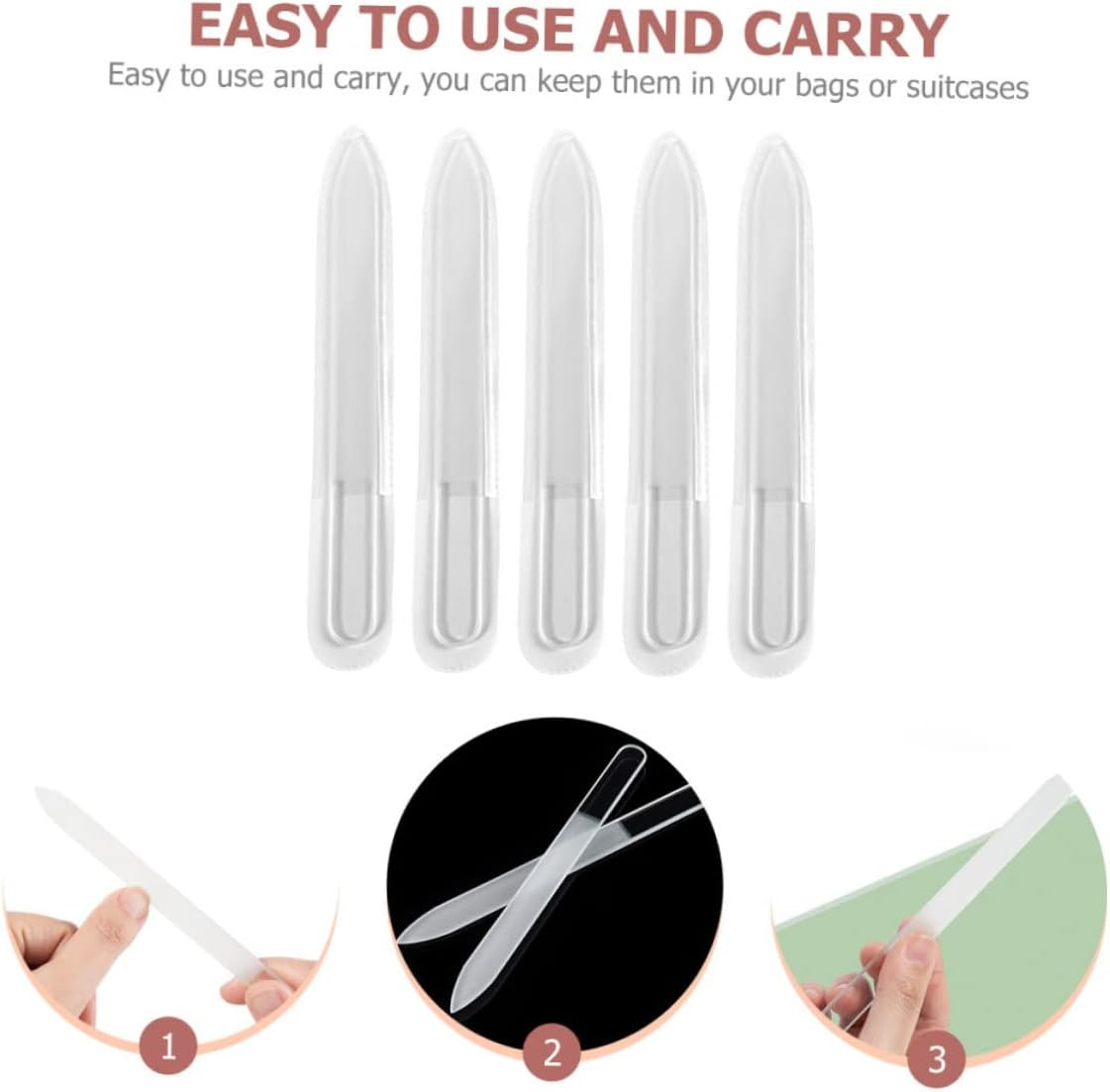 Minkissy 15 Pcs Nail File Professional Manicure Files Mini Manicure Kit Nails Kits Manicure Board Nail Polishing Files Kit De Manicura Nail Polishing Tools Manicure Tools Glass Repair White image number 4