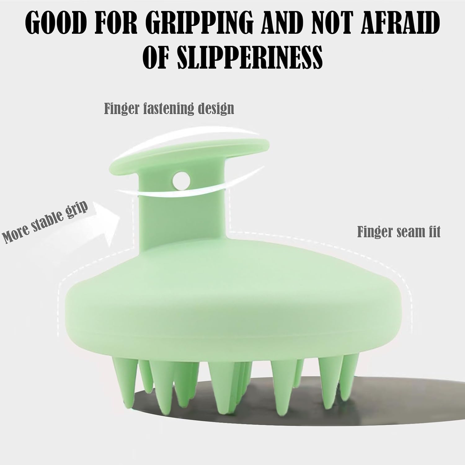 DKDDSSS Scalp Massage Brush Shampoo Brush, 2 Pieces Silicone Shampoo Hair Brush for Exfoliating and Stimulating Hair Growth, Reduces Dandruff, Stimulate Hair Growth, Fir Green image number 1