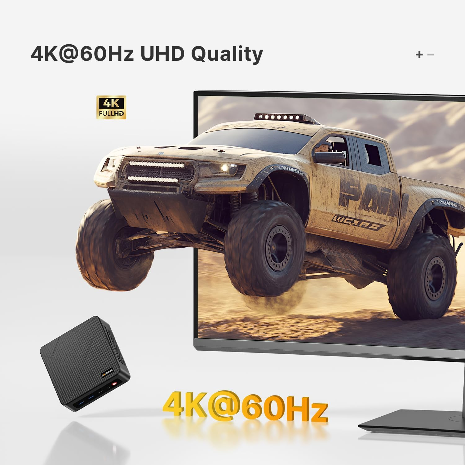 MINI PC BOSGAME E4 Mini PC Windows 11 Pro АМD Ryzen 5 3550H 16GB DDR4 RAM 512GB M.2 Nvme SSD Mini Computer | Triple Display | USB 3.2 Gen1 | Wi-Fi 5 | Dual RJ45 LAN image number 3